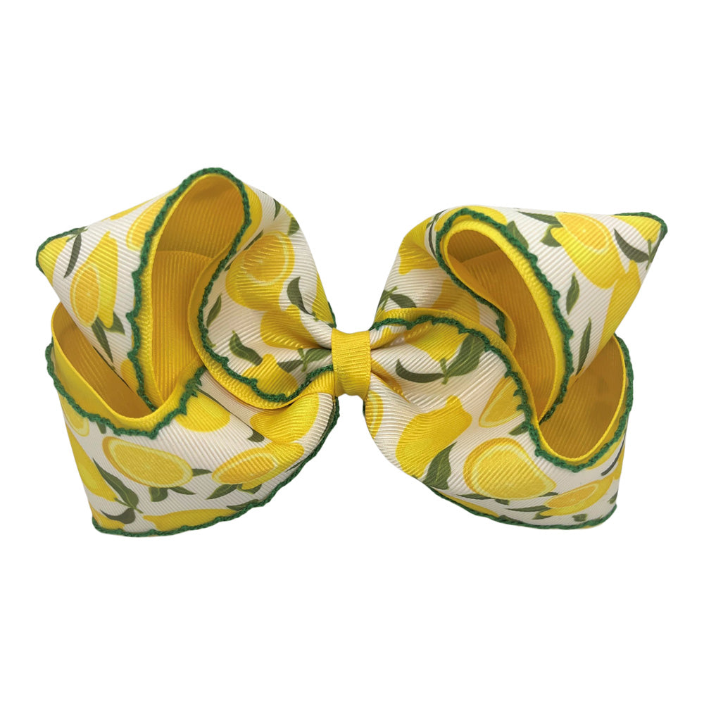 Traditional Large Lemon Hair Bow